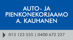 Auto- ja Pienkonekorjaamo A. Kauhanen logo